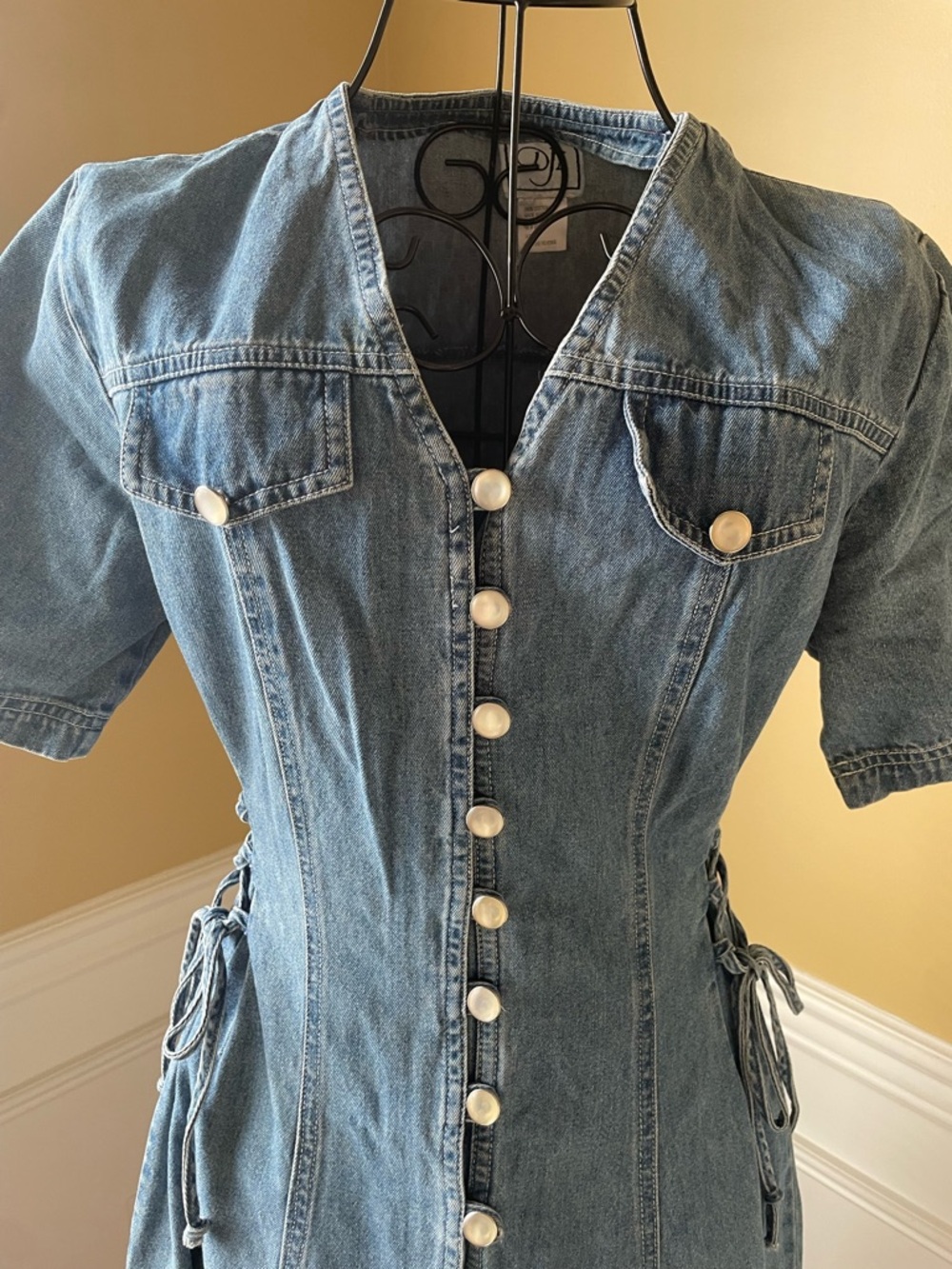 DJI Light Blue Denim Dress - Picture 3 of 7
